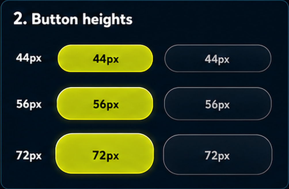 Approved button heights crop