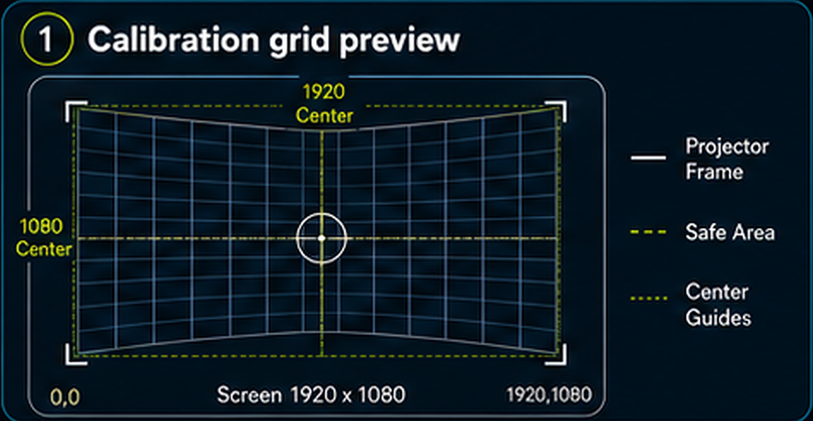 Approved calibration grid crop